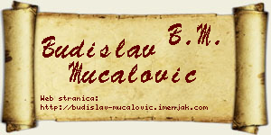Budislav Mučalović vizit kartica